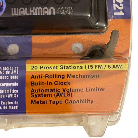 SONY Walkman WM-FX221 Digital Tuning AM FM Stereo Cassette Player - New-Sealed - Picture 4 of 10